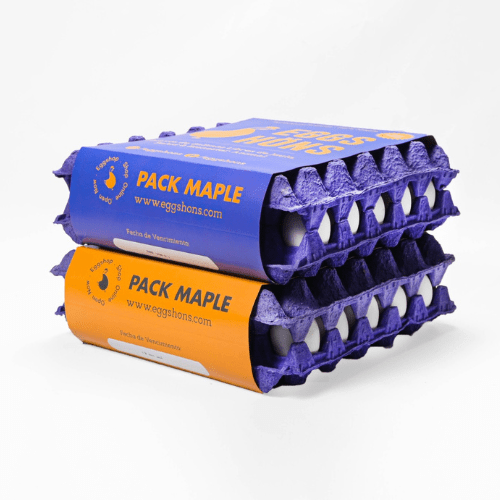 Pack White 2 Maple de Huevos Eggs Höns