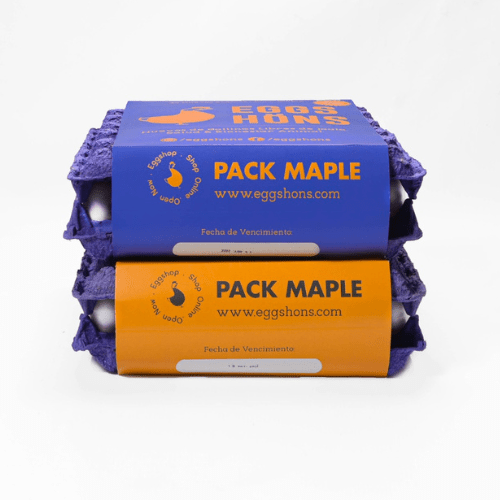 Pack White 2 Maple de Huevos Eggs Höns - Imagen 2